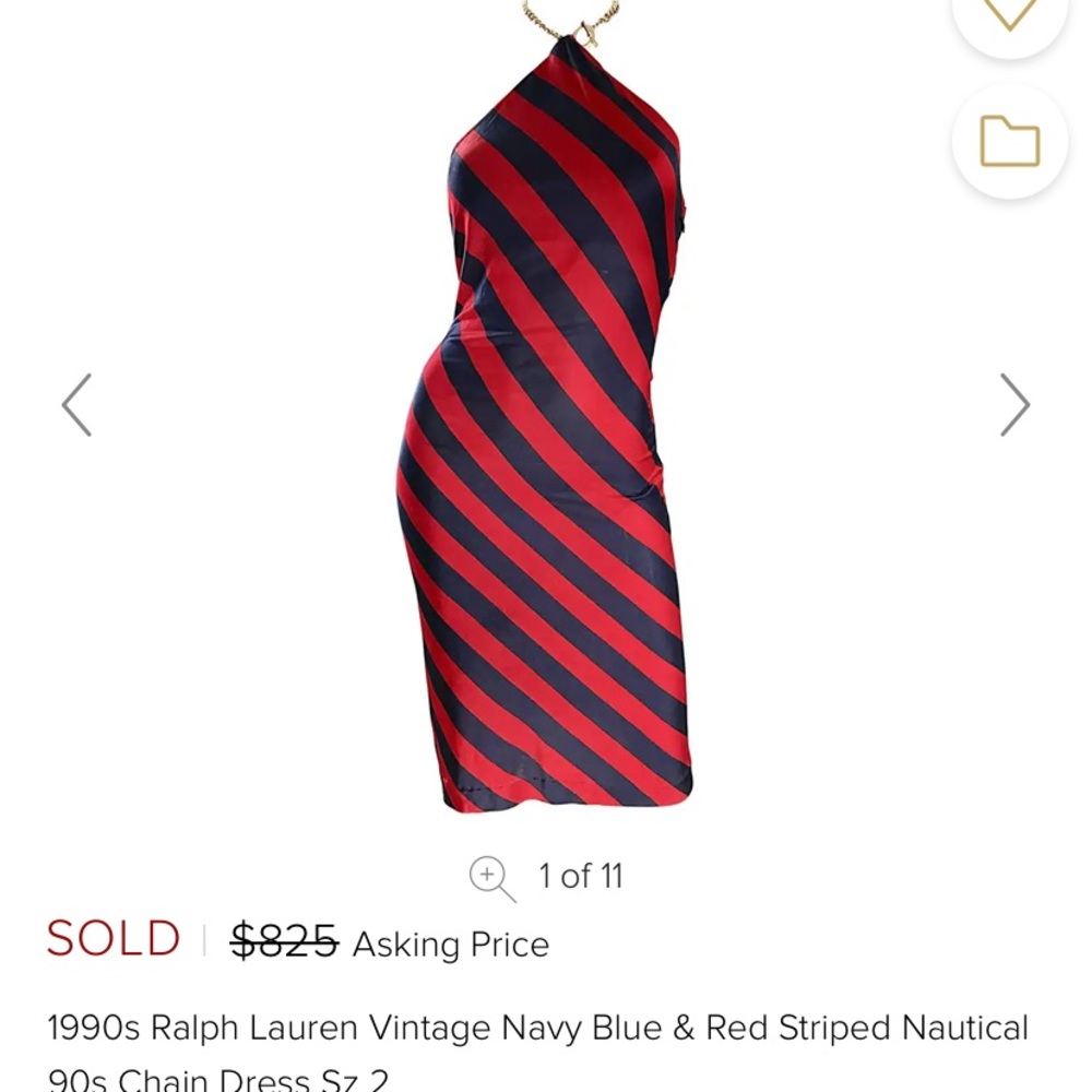 Vintage Ralph Lauren nautical stripe dress…